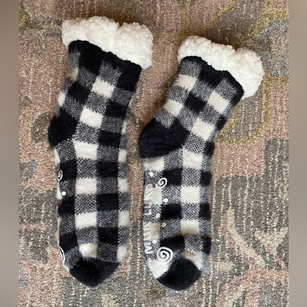 Muk Luks Buffalo Plaid Slipper Socks